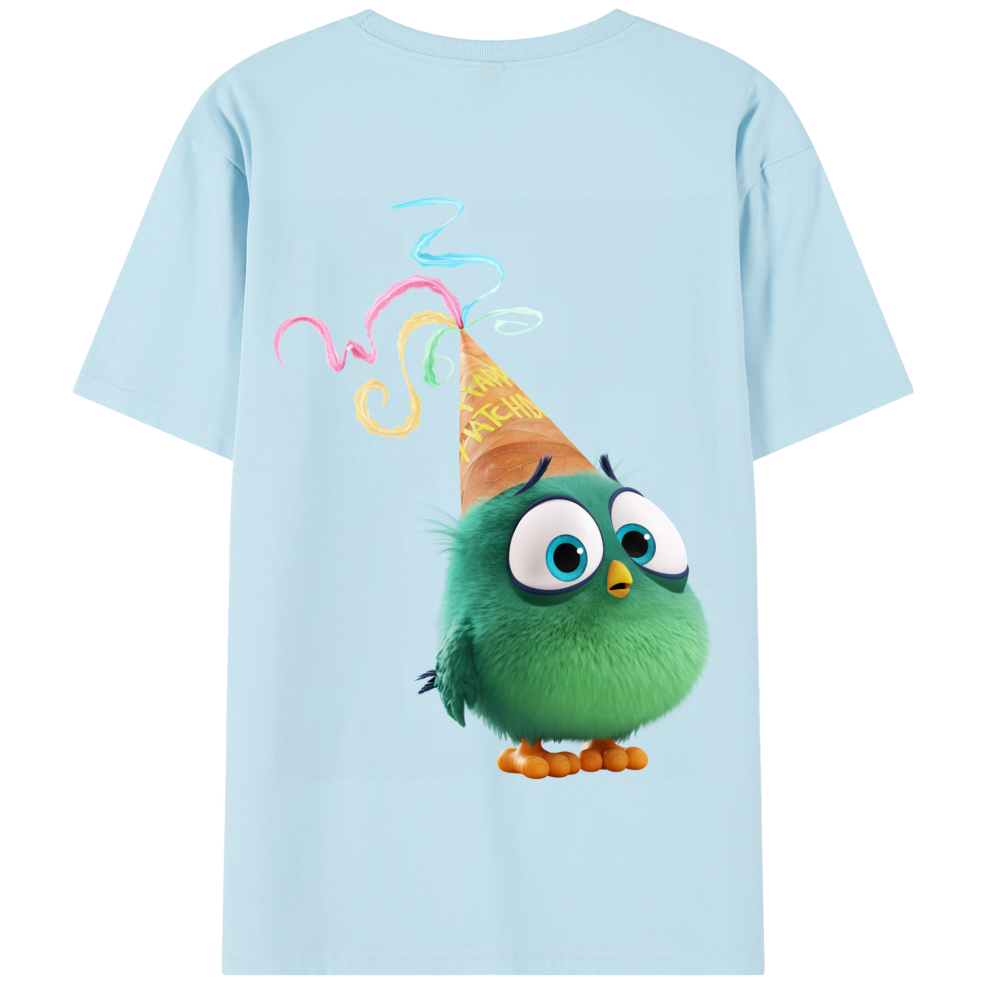 （画像用） Angry Birds アングリーバード 綿100％半袖Tシャツ（背面プリント）